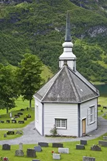 Geiranger village church, Geiranger, Geirangerfjord, Northern Fjord Region