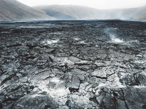 Icelands Prints: Geldingadalir active Volcano, errupting in 2021