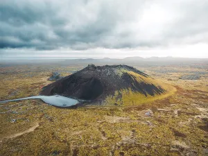 Icelands Prints: Geldingadalir active Volcano, errupting in 2021