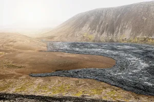 Icelands Prints: Geldingadalir active Volcano, errupting in 2021