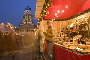 Images Dated 10th December 2008: Gendarmen markt Christmas market and Franz Dom, Berlin, Germany, Europe