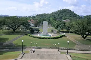 Panamanian Prints: General Geothals monument at Panama Canal Administration Building
