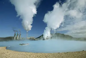 Geo-thermal power plant in the Svartsengi (Black Field) Area