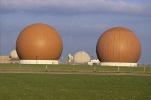 Communications Prints: Geodesic domes over radar scanners, R. A. F. Croughton, Brackley, Buckinghamshire