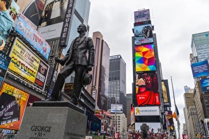 Times Square Prints: George M Cohan statue, Times Square