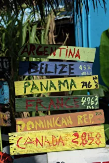 Signpost Prints: Georgetown, Grand Cayman, Cayman Islands, West Indies, Caribbean, Central America