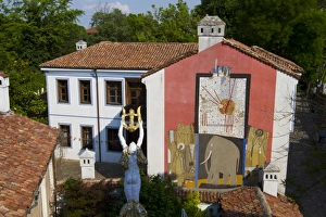Bulgarian Prints: Georgi Bozhilov Slona House, Modern Art Gallery, Old Town, Plovdiv, Bulgaria, Europe