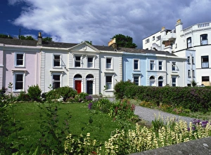 County Dublin Prints: Georgian houses on the seafront in this attractive