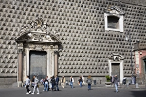 Doorways Prints: Gesu Nuovo Church in Naples, Campania, Italy, Europe