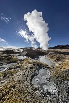 Geysers at Banos Termales in the Eduardo Avaroa Andean Fauna National Reserve