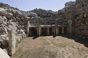 Ggantija, a prehistoric temple constructed around 3000 BC, UNESCO World Heritage Site Ggantija, a prehistoric temple constructed around 3000 BC, UNESCO World Heritage Site