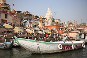Anchor Prints: Ghats, Varanasi, Uttar Pradesh, India, Asia