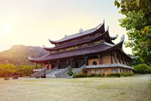 Pagoda Prints: Gia Sinh, pagoda at Bai Dinh Mahayana Buddhist Temple near Tam Coc, Ninh Binh, Vietnam