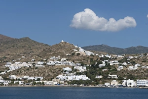 Chora Prints: Gialos and Chora, Ios, Cyclades, Greek Islands, Greece, Europe