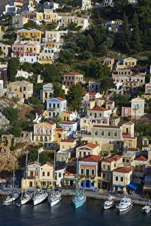 Symi Prints: Gialos harbour, Symi, Dodecanese, Greek Islands, Greece, Europe