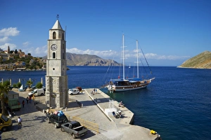 Gialos harbour, Symi island, Dodecanese, Greek Islands, Greece, Europe
