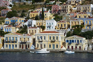 Gialos harbour, Symi island, Dodecanese, Greek Islands, Greece, Europe