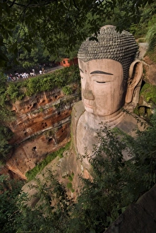 Leshan Prints: Giant Buddha, Leshan, UNESCO World Heritage Site, Sichuan, China, Asia