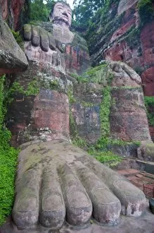 Images Dated 23rd August 2010: The giant Buddha of Leshan, UNESCO World Heritage Site, Sichuan, Tibet, China, Asia