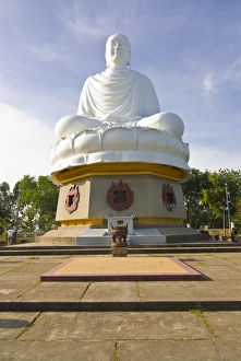 Giant Prints: Giant Buddha at the Long Son Pagoda, Nha Trang, Vietnam, Indochina, Southeast Asia, Asia