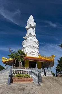 Footpath Prints: Giant Buddha statue, Ho Quoc Pagoda Buddhist temple, island of Phu Quoc, Vietnam