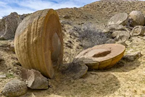 Kazakhstan Prints: Giant rock carved in half, Torysh (The Valley of Balls)