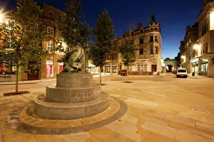 Squares Prints: The Giles statue, Ipswich, Suffolk, England, United Kingdom, Europe