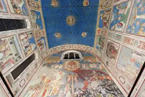 Decorated Prints: Giotto frescoes in the Scrovegni Chapel (Cappella degli Scrovegni), a church in Padua