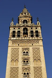 Giralda Prints: Giralda, the Seville cathedral bell tower, formerly a minaret, UNESCO World Heritage Site