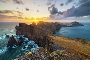 Females Prints: A girl observes sunrise at Point of St