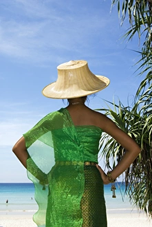 Girl in traditional Thai clothes