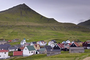 Gjogv, picturesque village in the north of Eysturoy, Faroe Islands (Faroes)