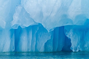 Glacial ice calved from the LeConte Glacier, Outside Petersburg, Southeast Alaska, United States of America, North America