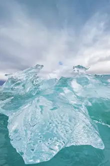 Adventures Prints: Glacial iceberg detail from ice calved off the LeConte Glacier near Petersberg