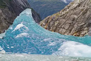 Glacial Prints: Glacial iceberg detail from ice calved off the Sawyer Glacier in Tracy Arm