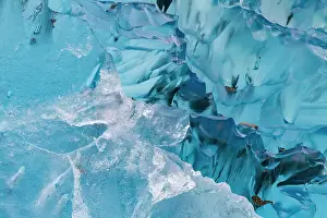 Glacial Prints: Glacial iceberg detail from ice calved off the Sawyer Glacier in Tracy Arm
