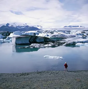Jokulsarlon Prints: A glacial lagoon with icebergs carved from Varnajokull glacier