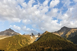 Rhone Alpes Prints: Glacier des Bossons, Mont Blanc massif, Chamonix, Rhone Alpes, Haute Savoie, France