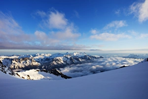 Alpine Scene Prints: Glacier du Trient, border of Switzerland and France, Alps, Europe