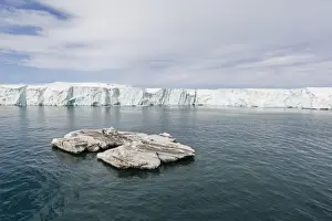 Glacier face at Negribreen, Eastern coast of Spitsbergen, an island in the Svalbard Archipelago