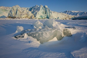 Spitzbergen Prints: Glacier and glacier ice, Billefjord, Svalbard, Spitzbergen, Arctic, Norway