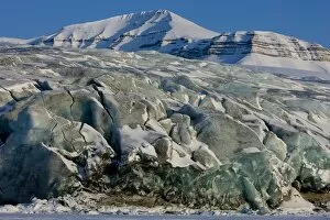 Images Dated 2nd April 2008: Glacier and glacier ice, Billefjord, Svalbard, Spitzbergen, Arctic, Norway