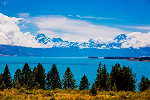 Glacier Lake Prints: Glacier Lake, South Island, New Zealand, Pacific