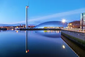 Glasgow Prints: Glasgow Tower and Science Centre, Cessnock Quay, Glasgow, Scotland, United Kingdom, Europe