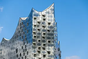 Elbphilharmonie Prints: Glass facade of the Elbphilharmonie (Elbe Philharmonic Hall) concert hall on