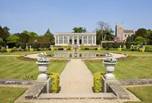 Images Dated 25th April 2011: The glass fronted restored Orangery and Conservatory in the formal gardens of Belton House