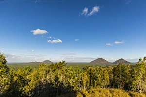 Plateau Prints: Glasshouse Mountains general view, Queensland, Australia, Pacific