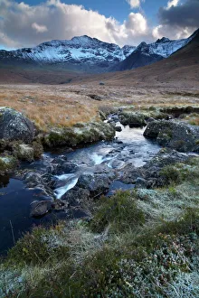 Stream Prints: Glen Brittle and the Cuillin Mountains on a November afternoon, Isle of Skye
