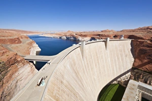 Lake Powell Prints: Glen Canyon Dam, Lake Powell, Page, Arizona, United States of America, North America