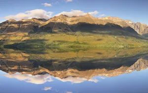 Lagoons Prints: Glenorchy Lagoon at sunrise, Glenorchy, Otago, South Island, New Zealand, Pacific